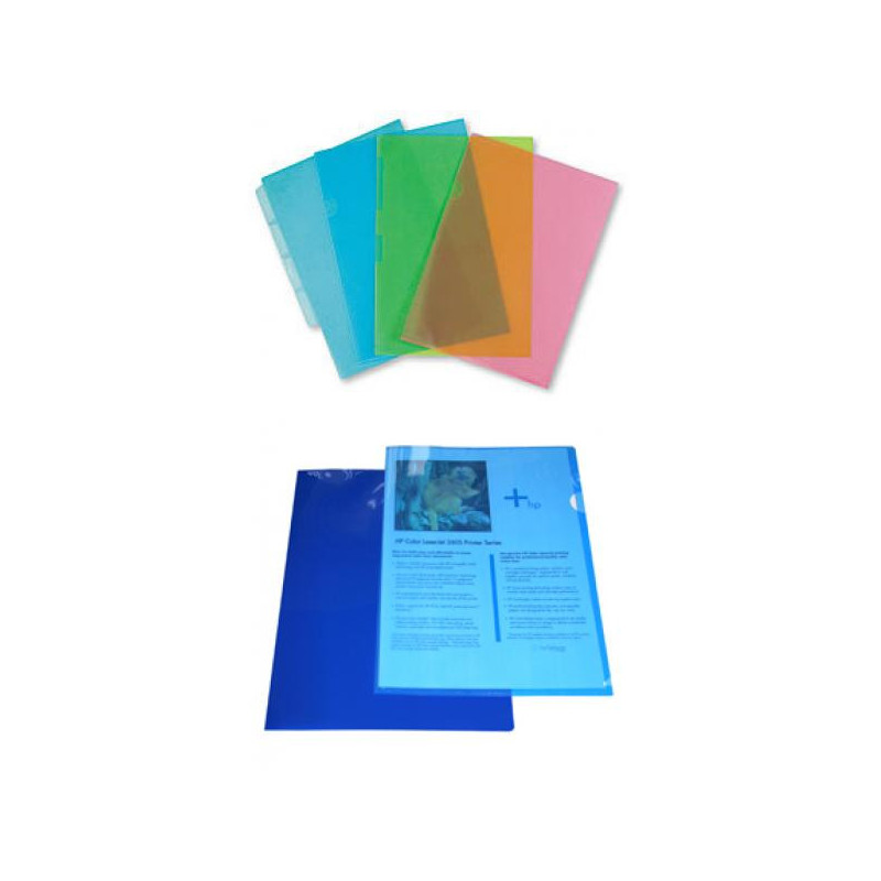 Папка-уголок прозрачная тонкая бесцветная А4 пластик 0.12 мм