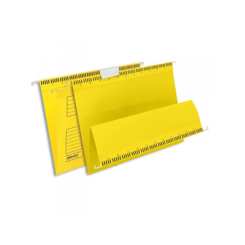 Подвесная папка Bantex А4 до 250 листов желтая 25 штук в упаковке