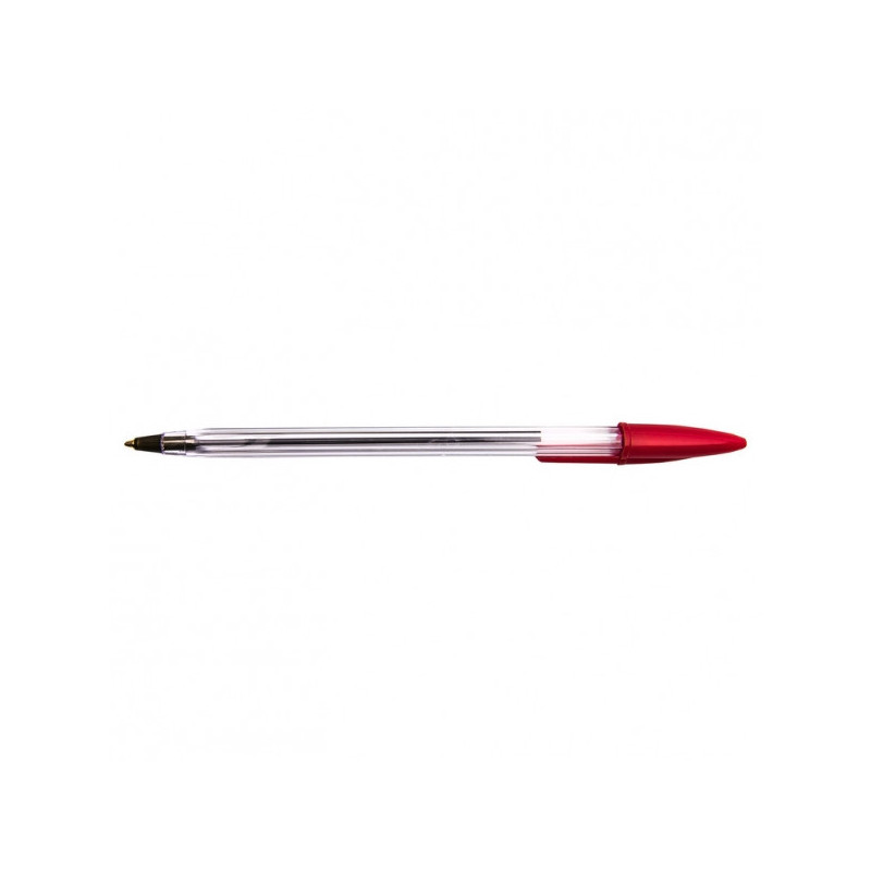 Ручка шариковая DOLCE COSTO прозрачный корпус красная 1 мм