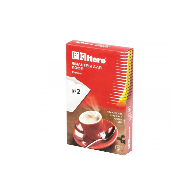 Фильтр Filtero №2/40 белый для кофе