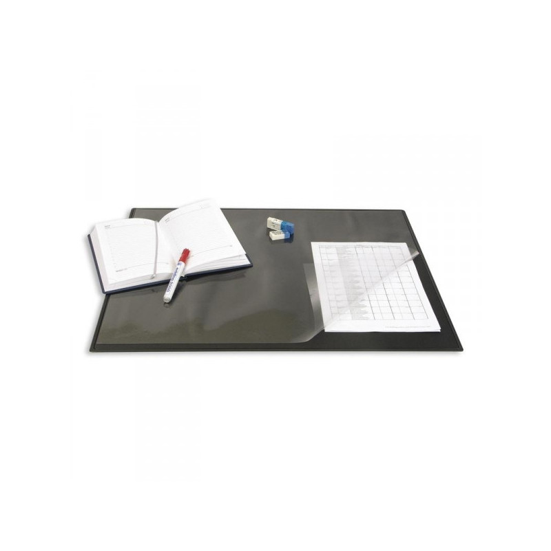Коврик на стол Bantex 49х65 см черный с прозрачным листом