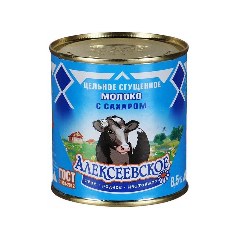 Молоко сгущенное Алексеевское с сахаром 8,5% 380 грамм