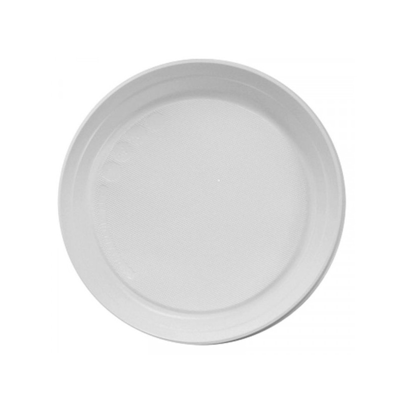 Тарелка одноразовая Huhtamaki пластиковая белая 220 мм 100 штук в упаковке