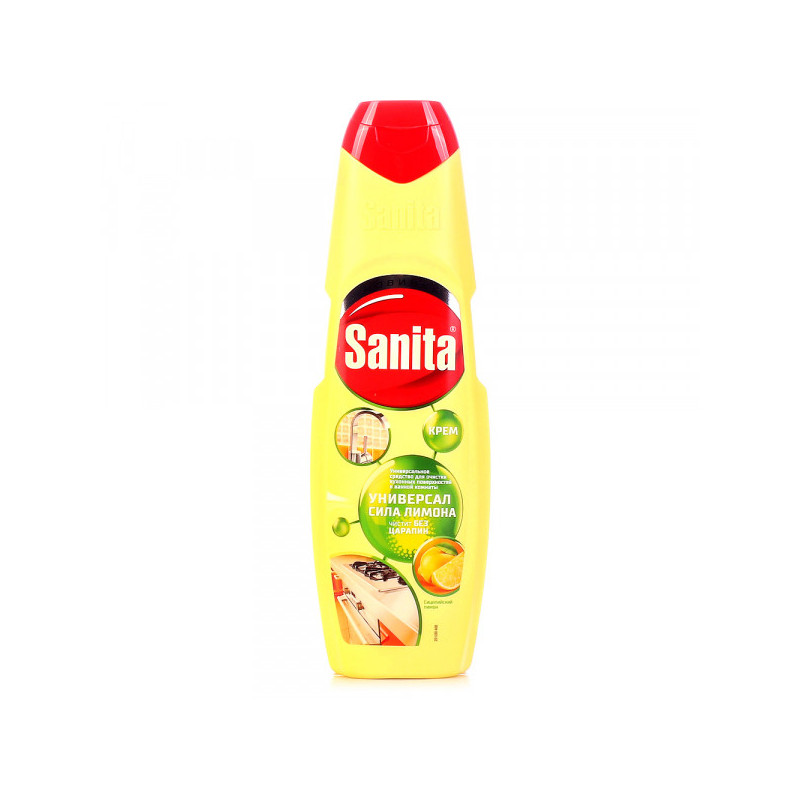 Средство чистящее Sanita "Универсал. Сила лимона", крем, 600мл
