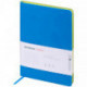 Записная книжка А5 80л. ЛАЙТ, кожзам, "Insight", синий, тонированный блок, ляссе, цветной срез - салатовый