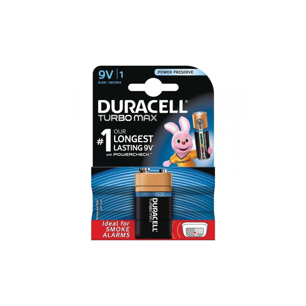 Батарейка Duracell Turbo Max Крона 9V 6LR61 купить в интернет магазине в  Москве