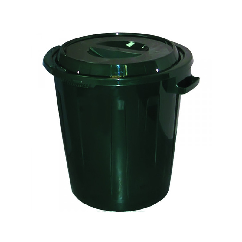 Бак 60 литров с крышкой из пластика цвет зеленый