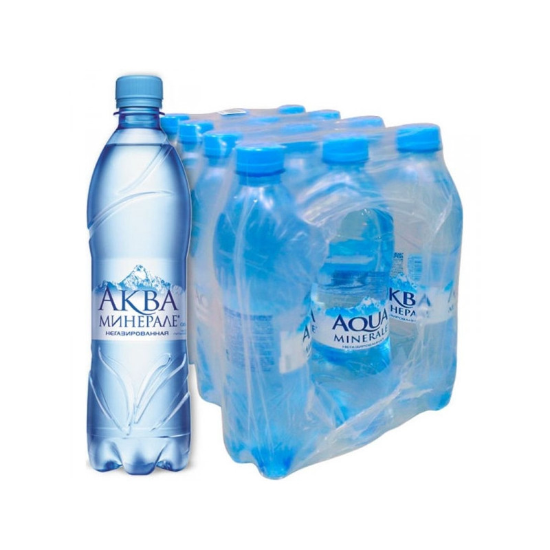 Вода минеральная Аква Минерале негазированная 0.6 литра 12 штук в упаковке