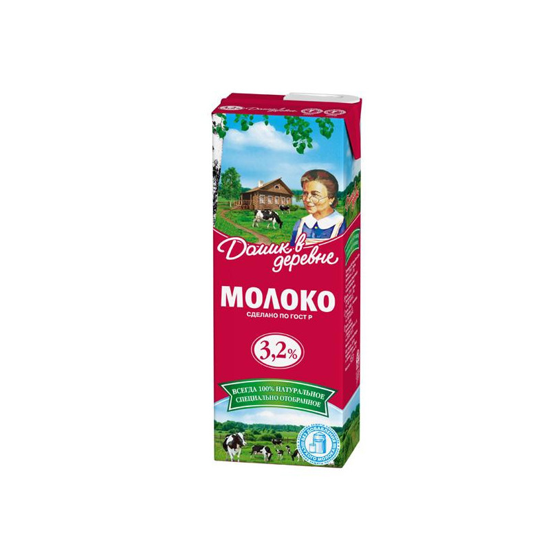Молоко Домик в деревне ультрастерилизованное 3,2% 1,45 литра