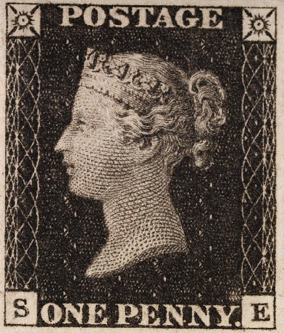 первая почтовая марка "черный пенни"